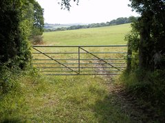 Metal gate to field