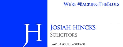 Backing the Blues - the Josiah Hincks logo in blue!